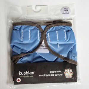 ADORABLE KUSHIES DIAPER WRAP Blue BABY/Infant up to 22lbs BNIP Canadian Made